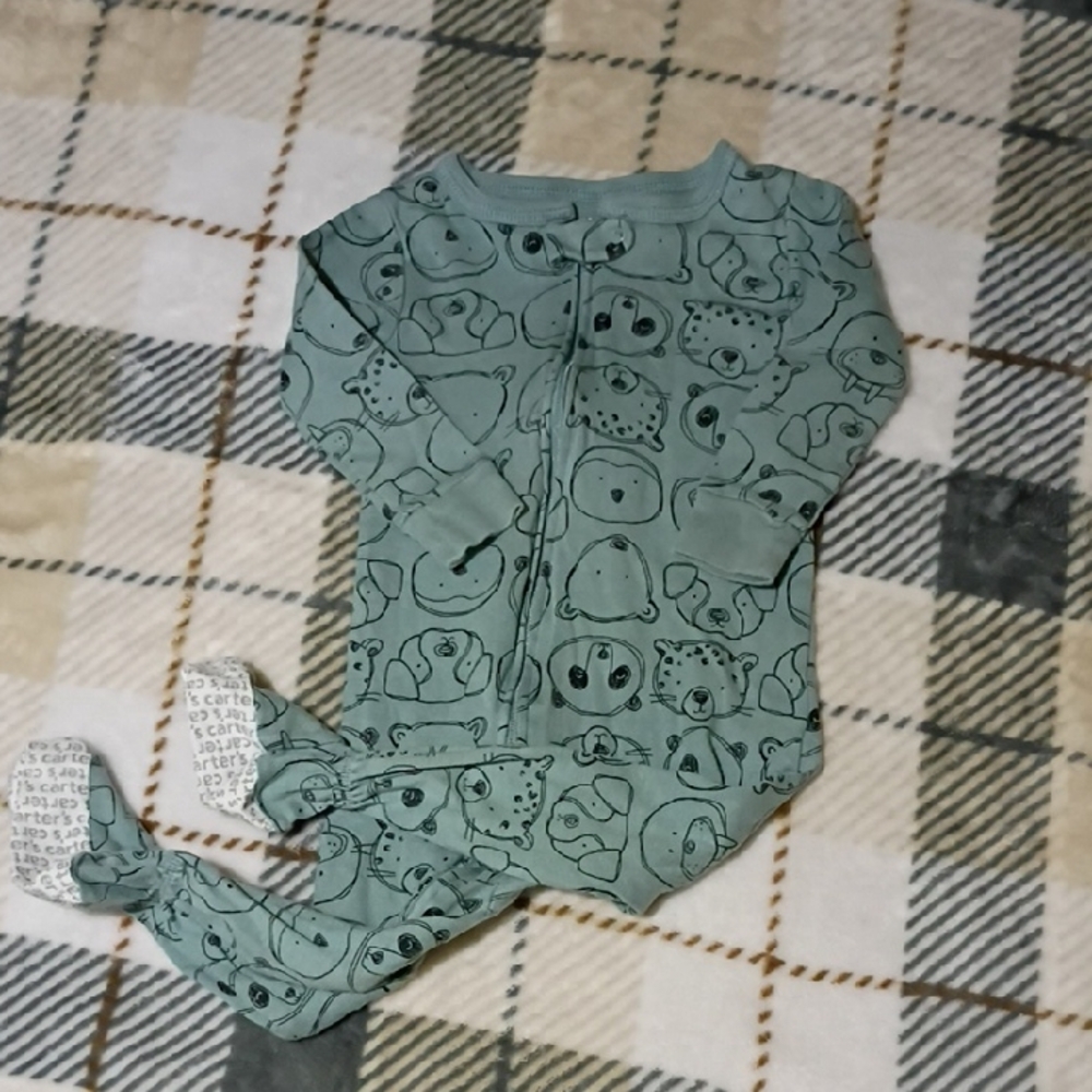 Carter's Teal Animal Print Footie